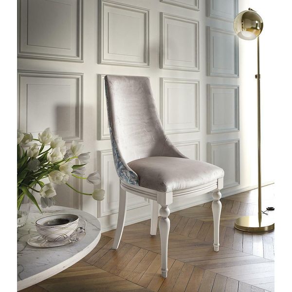 Sedia Di Design Poltrona Di Lusso Sedie Imbottite 1X Poltrona Soggiorno Sala Da Pranzo Tessile-image