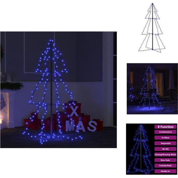 Vidaxl Albero Di Natale A Forma Di Cono 160 Led Indoor & Outdoor 78X120 Cm - Alberi Di Natale-image