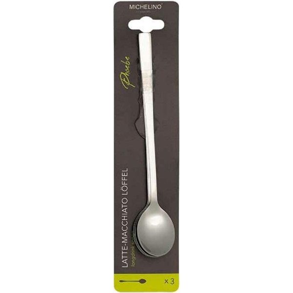 Posate Michelino A Scelta Serie 3 Pezzi Phoebe In Acciaio Inox Inserto Multiuso Per Cucchiaio Da Latte Macchiato A Domicilio-image