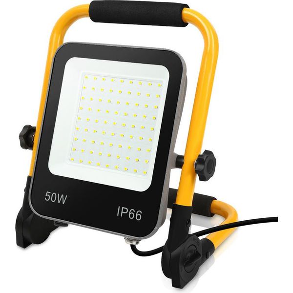 Proiettore Da Cantiere A Led Proiettore Treppiede 6000K Proiettore A Led Proiettore IP66 50W-image