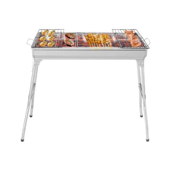 Fch Griglia A Carbone, Portatile, Pieghevole, Con 4 Griglie, Griglia A Cavalletto, Griglia Pieghevole In Acciaio Inox, Griglia A Cavalletto Bbq Griglia Portatile Da Campeggio Griglia Da Campeggio 71 X 33 X 70CM-image