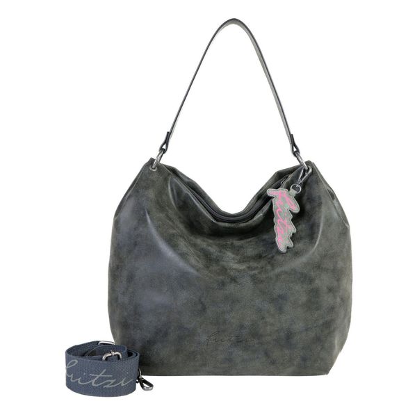 Fritzi Aus PreußEn Borsa A Tracolla Joshi02 Vintage Hobo Bag Black Idol Grigio Scuro-image