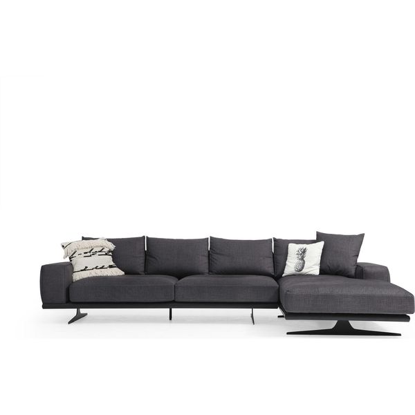 Divano Ad Angolo Divano A L Soggiorno Grigio Divani Moderni In Tessuto Design A Posti-image