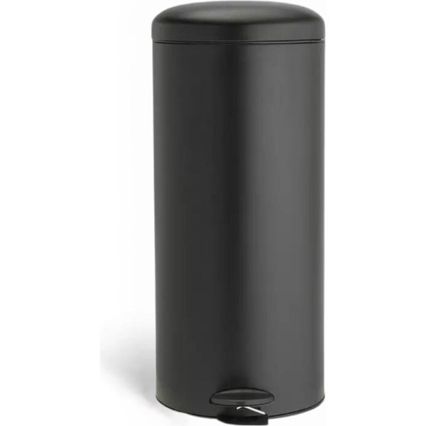 Cestino Per Rifiuti Buxibo 30 Litri - Cestino Per Rifiuti A Pedale - Cestino A Pedale/Cestino Per Rifiuti/Cestino Per Rifiuti - 1X30L - Rotondo - Nero-image