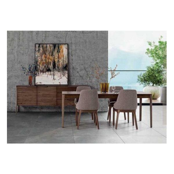 Set Sala Da Pranzo Tavolo Marrone 4X Sedie Con Tavolo Credenza - Jvmoebel-image