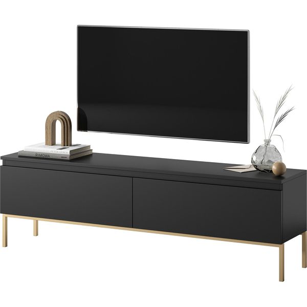 Selsey Bemmi - Lavagna Tv Nera Con Piedini In Metallo Dorato, 150 Cm-image