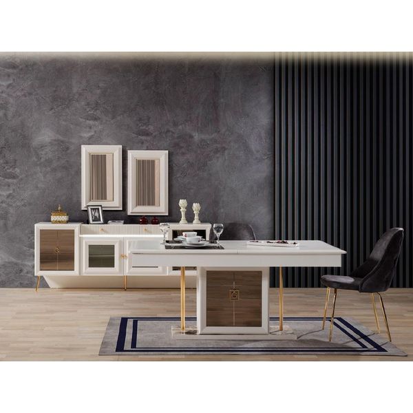 Lusso Tavolo Da Pranzo 2X Sedie Designer Mobili In Legno Moderni Soggiorno Nuovo Jvmoebel-image