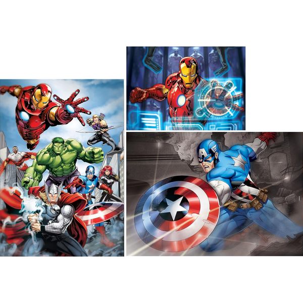 Clementoni 97528 - Set Di Puzzle - Marvel Avengers (1X 500 Pezzi, 2X 1000 Pezzi) Puzzle-image
