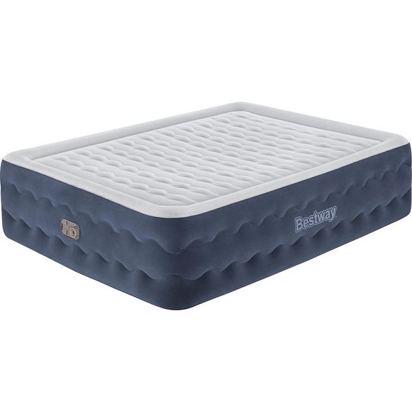 Letto Matrimoniale Bestway® Tritech™ Truleisure™ Con Superficie Antimicrobica E Pompa Elettrica Integrata 203 X 152 X 51 Cm-image