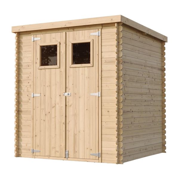 Capanno Da Giardino In Legno - Capanno Da Giardino In Legno - Capanno Da Giardino L204Xl204Xh202 Cm/ 3,53 M2 - Capanno Per Biciclette - Capanni Da Giardino E Magazzini Tetto Impermeabile Timbela M309-image