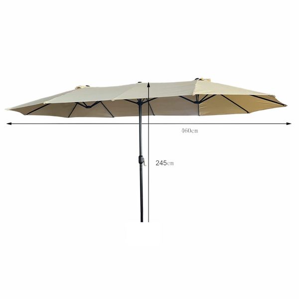 Akord Ombrellone Da Giardino Tilia Beige 245X245X245 Cm-image