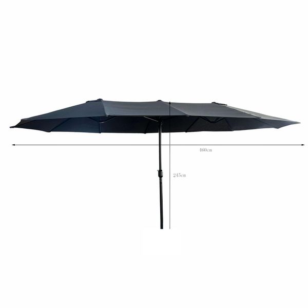 Akord Ombrellone Da Giardino Tilia Grigio 245X245X245 Cm-image