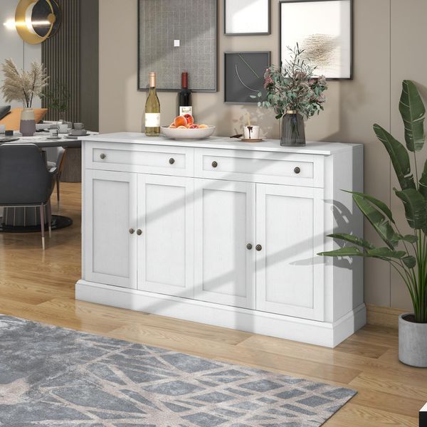 Grande Credenza Sweiko Con 4 Ante E 2 Cassetti, Moderno Mobile Buffet Per Sala Da Pranzo E Soggiorno, 150 X 40 X 86 Cm-image