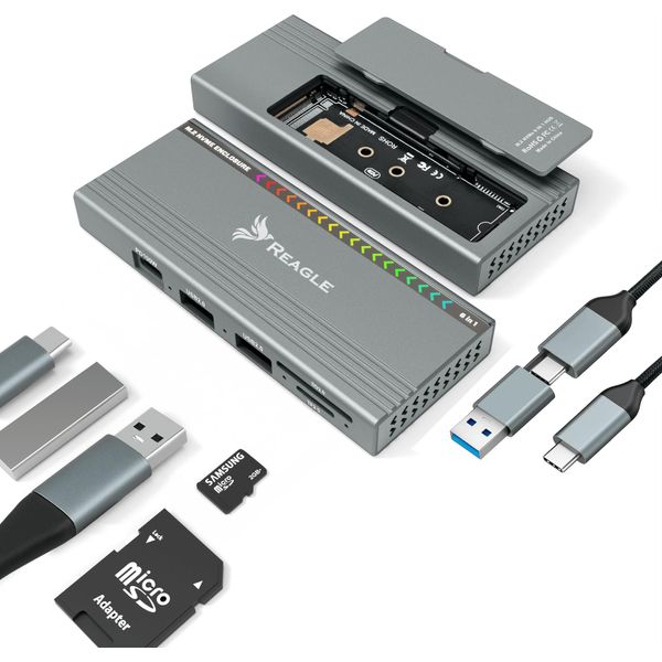 Reagle Coperchio Dell'hub Per Nvme Sata M.2 Ssd USB-C 3.2 M2 Tasca Dell'adattatore-image