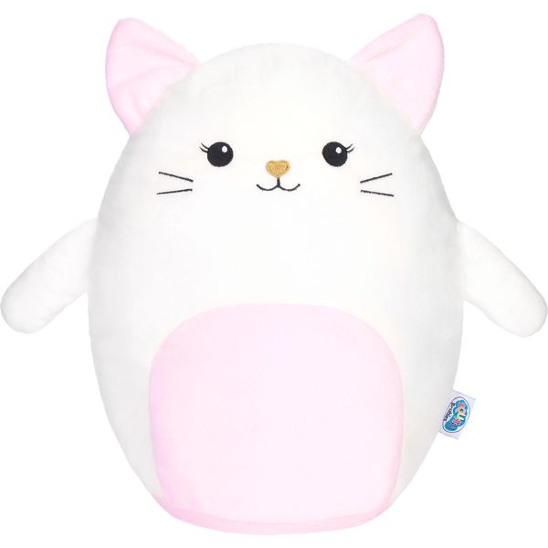 Squishbrubies Kira Il Gatto - Peluche Di 35 Cm - Peluche Morbidissimo - Gattino Di Peluche Da Coccolare, Regalare E Collezionare - Bianco E Rosa-image
