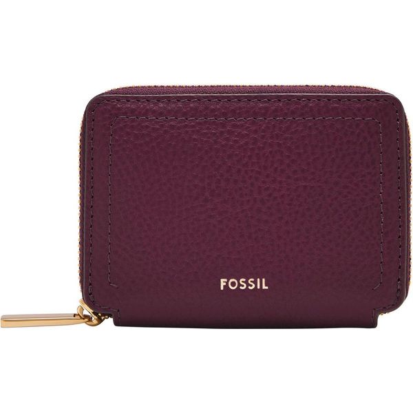 Fossil Porta Carte Di Credito Logan Zip Around Card Case Rfid Amethyst Porpora-image