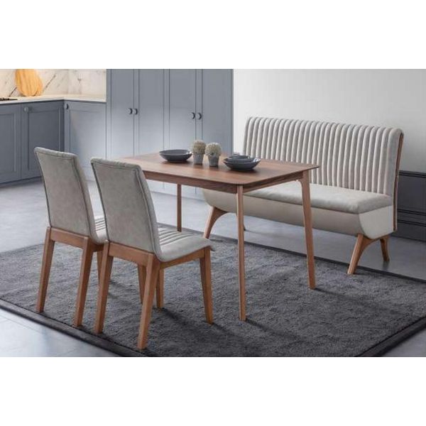 Set Da Pranzo Moderno Bianco Tavolo Da Pranzo Di Design 2X Sedie Panca 4 Pezzi Jvmoebel-image