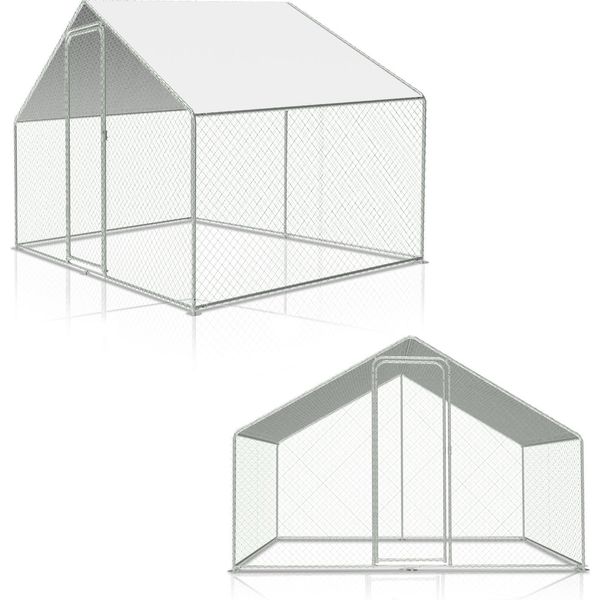 Recinto Tolletour 3X2X2M - Pollaio In Metallo 6 M² Con Porta E Serratura-image