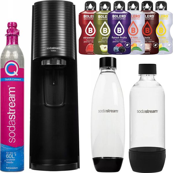 Sodastream Spumantizzatore Terra Black 2X1L Bottiglie Bolero Set-image