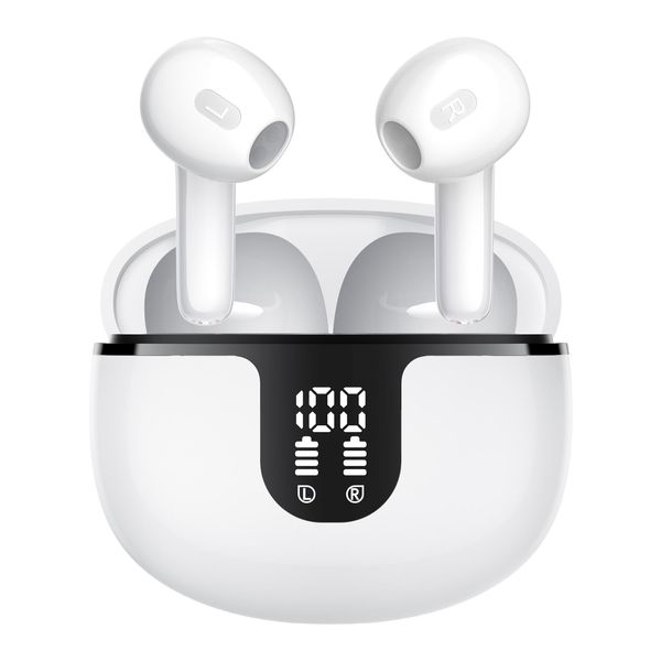 Lobwerk Bluetooth 5.3 Cuffie In Ear Cuffie Senza Fili Impermeabili Auricolari Auricolari USB-C Display Led-image