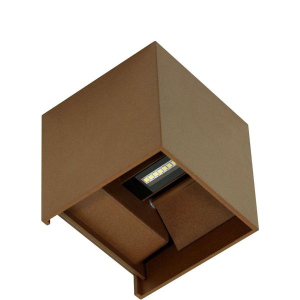Applique A Led Corten Da Parete IP54 6,8W Con Alette Regolabili 4000K-image