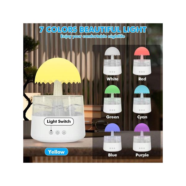 Umidificatore, Umidificatore Per Ambienti, Umidificatore 450 Ml, Umidificatore Per Camera Da Letto, Umidificatore A Nuvola Per Casa, Ufficio, Stanza, Stanza Dei Bambini, Bianco-image