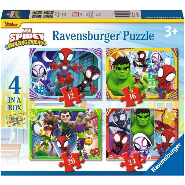 Ravensburger Puzzle Spidey E I Suoi Fantastici Amici 4In1 (12, 16, 20, 24 Pezzi)-image