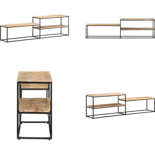 Vidaxl Mobile Tv 180X30X50 Cm Legno Di Mango Grezzo - Mobile Tv - Mobili Tv - Mobili Tv - Credenza-image