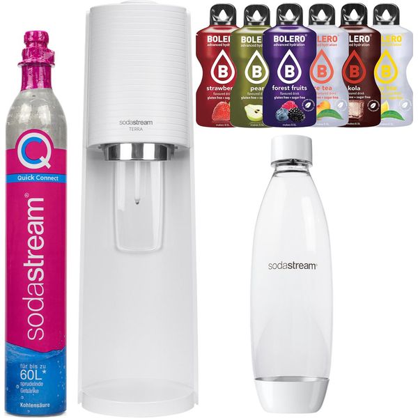 Sodastream Spumantizzatore Terra White Bottiglia Da 1 Litro Confezione Gusto Bolero-image