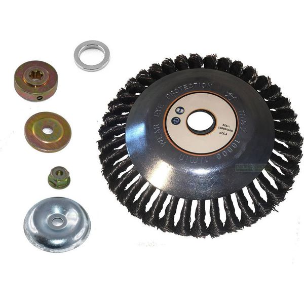 Spazzola Per Erbacce Professionale Da 200 Mm - 36 Denti + Set Di Montaggio-image