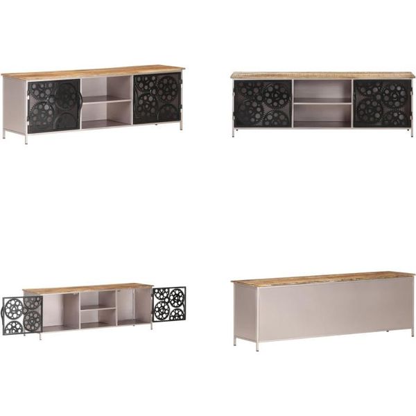 Vidaxl Mobile Tv 120X30X40 Cm Legno Di Mango Grezzo - Mobile Tv - Mobili Tv - Mobili Tv - Credenza-image