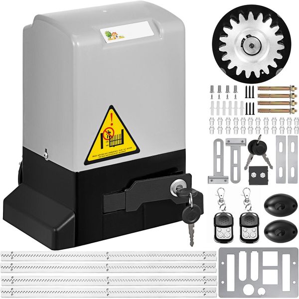Operatore Per Cancelli Scorrevoli Vevor 600 Kg, Set Di Operatori Per Cancelli Scorrevoli 12 M, Operatore Elettrico Per Cancelli Scorrevoli 13 M / Min, Set Di Operatori Per Cancelli Scorrevoli Con 2 Telecomandi, Operatore Per Cancelli Silenziosi 280 W Per Hotel, Fabbrica-image