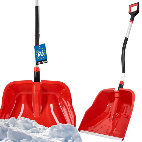 Kotarbau® Pala Da Neve In Plastica 40 X 50 Cm Pala Da Neve Con Manico Ergonomico In Alluminio 144 Cm Rosso Pala Da Neve Attrezzatura Per Lo Sgombero Della Neve Pala Da Neve Pale Da Neve Paletta Da Neve-image