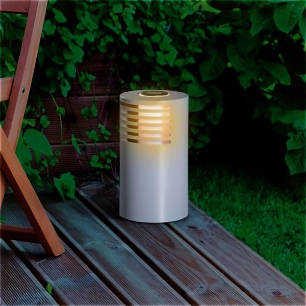 Luce Solare A Led Per Sentieri - Circa Ø 20 Cm X 35 Cm - Luce Da Giardino In Metallo / Plastica-image