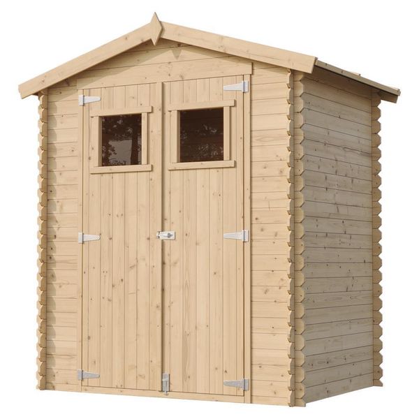 Casetta Da Giardino Timbela M367+M367G - Casetta Da Giardino In Legno Con Pavimento Impregnato L196Xl136Xh218 Cm/ 1,98 M2 - Tetto Impermeabile-image