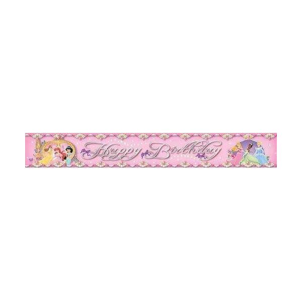 Principessa Disney - Bandiera, Buon Compleanno SG30382 (Taglia Unica) (Rosa/Colore)-image