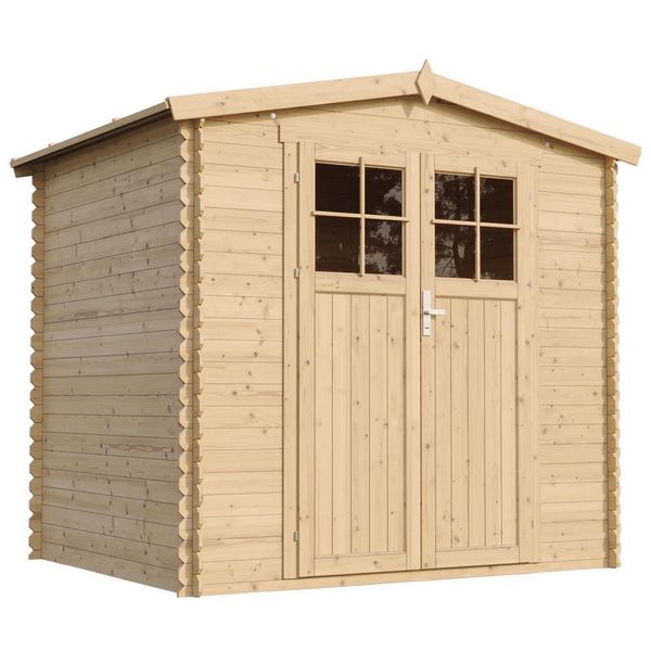 Casetta Da Giardino In Legno - Casetta Per Attrezzi In Legno - Porta Di Alta Qualità Con Serratura B236Xl226Xh218 Cm/ 4,33 M2 - Tetto Impermeabile Timbela M369F-image