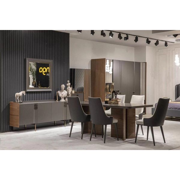 Set Da Pranzo Di Lusso Tavolo Da Pranzo 6X Sedie Credenza Jvmoebel-image