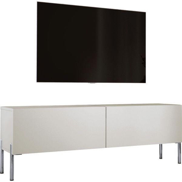 Cabinet Tv: Cashmere Con Gambe Cromate, 140 X 52 X 32 Cm-image