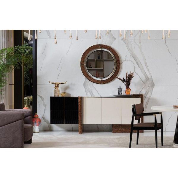 Credenza Con Specchio Cassettiera Di Lusso In Legno Jvmoebel-image
