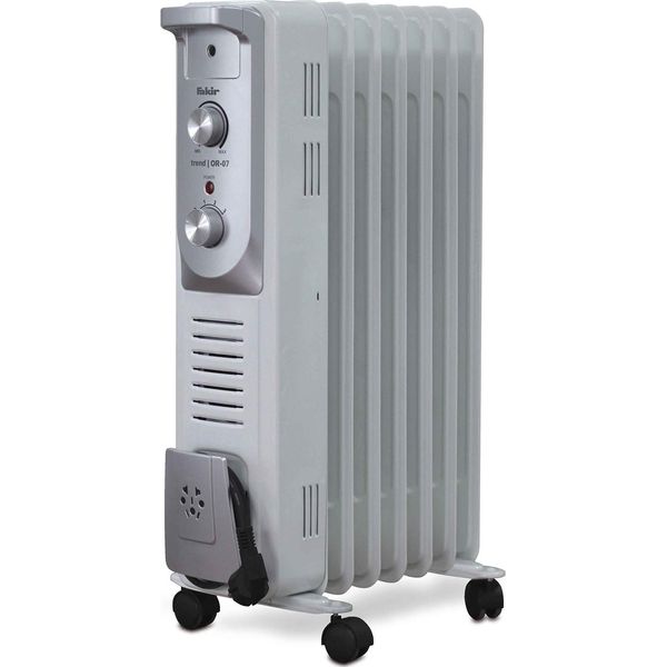 Fakir Or 07 Radiatore A Olio 7 Alette Di Riscaldamento 3 Impostazioni Di Calore Grigio Perla Nuovo-image