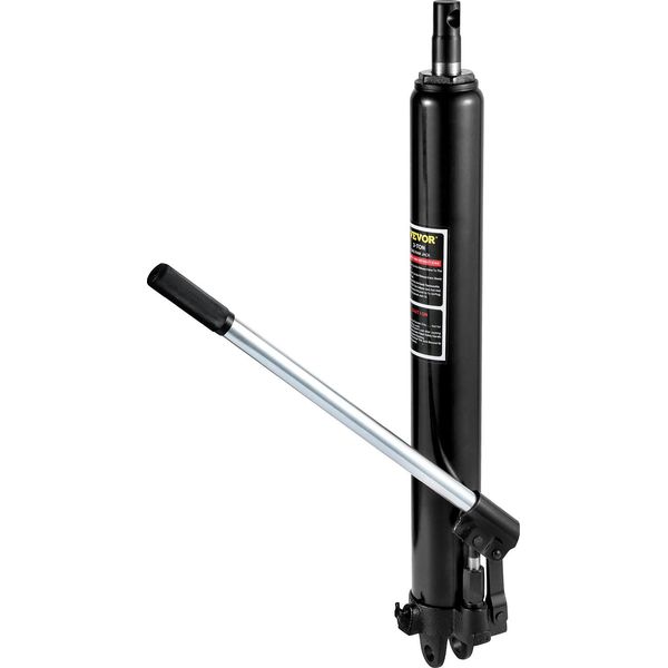 Vevor Martinetto Idraulico A Braccio Lungo, Capacità 3 Tonnellate/6600 Libbre, Con Pompa A Pistone Singolo E Base A Clevis, Martinetto Manuale Per Piattaforma Aerea Con Impugnatura, Per Gru Da Garage/Negozio, Dispositivo Di Sollevamento Motorizzato, Nero-image