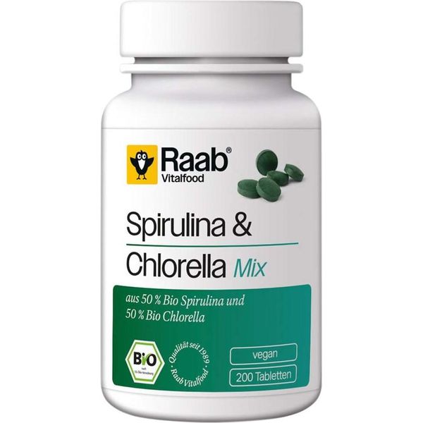 Spirulina & Chlorella Mix Compresse 200 Pezzi 80G-image