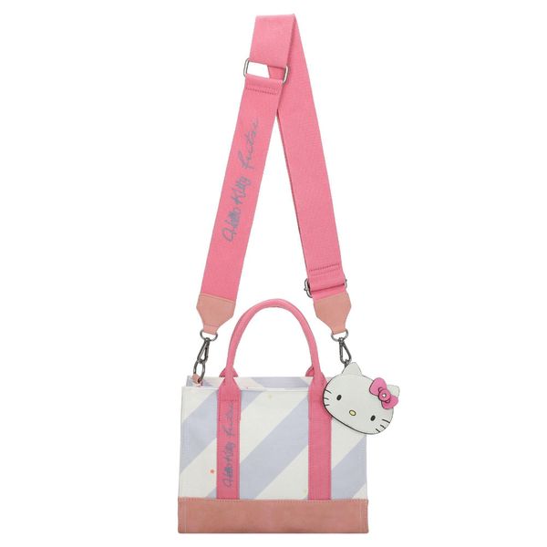 Fritzi Aus PreußEn Borsa A Tracolla Borsetta Izzy09 Canvas Stripe Hello Kitty Shopper Ice Blue Multicolore-image