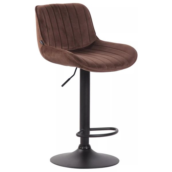In And Outdoormatch Sgabello Darien - Marrone Nero - Altezza Seduta 60-82 Cm - Set Di 2 - Regolabile In Altezza - Per Cucina E Bar - Con Schienale - Sgabelli Da Bar Ergonomici-image