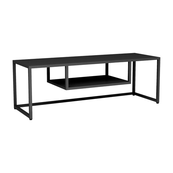 In And Outdoormatch Mobile Tv Minna - 120 X 40 X 40 Cm - Nero Opaco - Design Elegante - Metallo-image
