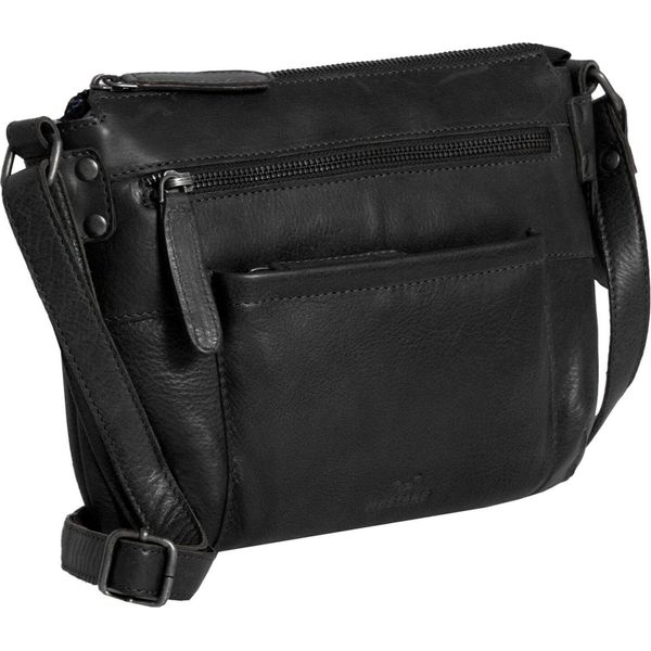 Mustang Pelle Borsa A Tracolla Perth Shoulderbag Topzip Black Nero-image
