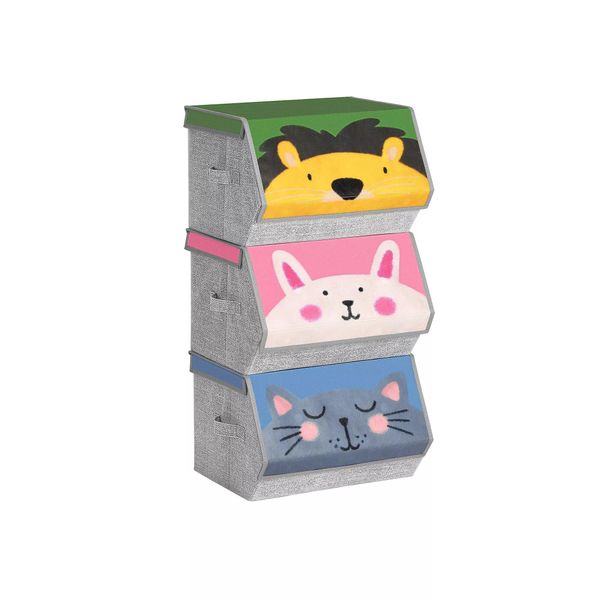 In And Outdoorcassetta Portaoggetti Gia - Armadio Portaoggetti - Per Bambini - Armadio Portagiochi - Libreria - Scaffale - Camera Dei Bambini E Dei Giochi - Tessuto-image