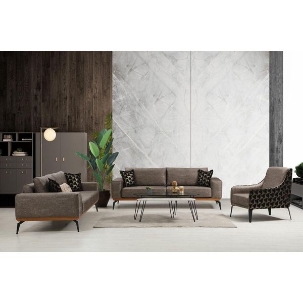 Wohnzimmer Couchgarnitur 2X 3-Sitzer Sofas Stoff Sessel 3Tlg. Jvmoebel-image