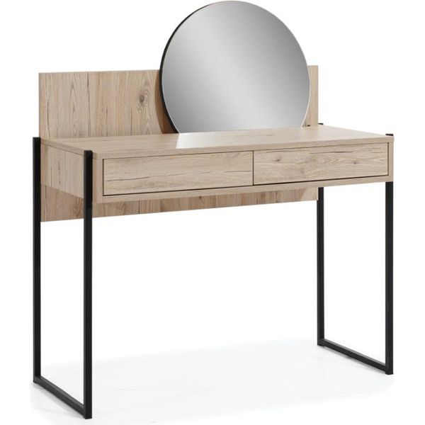 Specchio Da Toilette Marrone Tavolo Cosmetico Moderno Mobili Di Lusso In Legno Jv Moebel-image